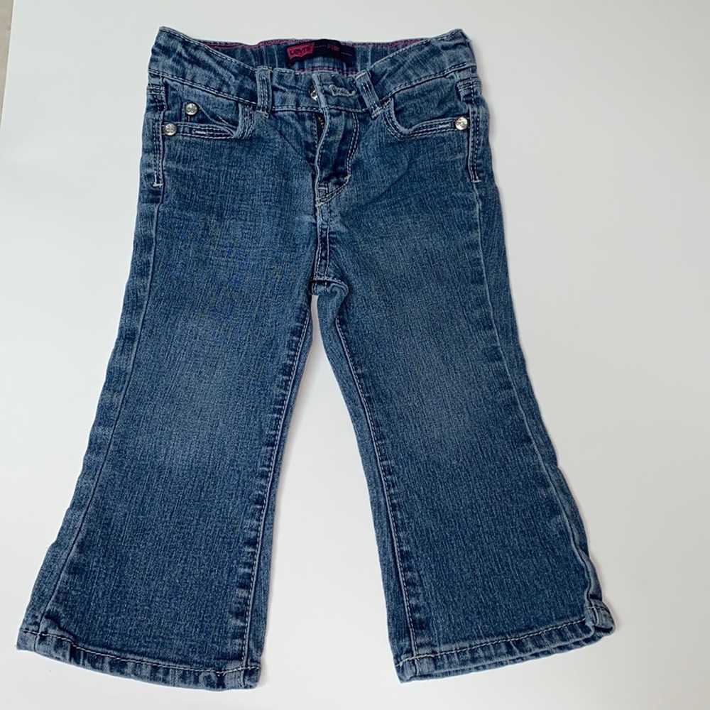 Levi’s 18M flare denim jeans with diamond detailing